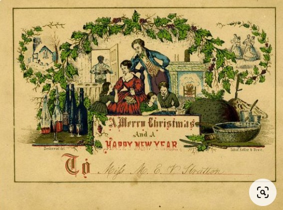 1850s Christmas Card