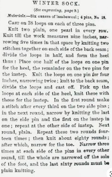 Civil War Sock Kitting Patter